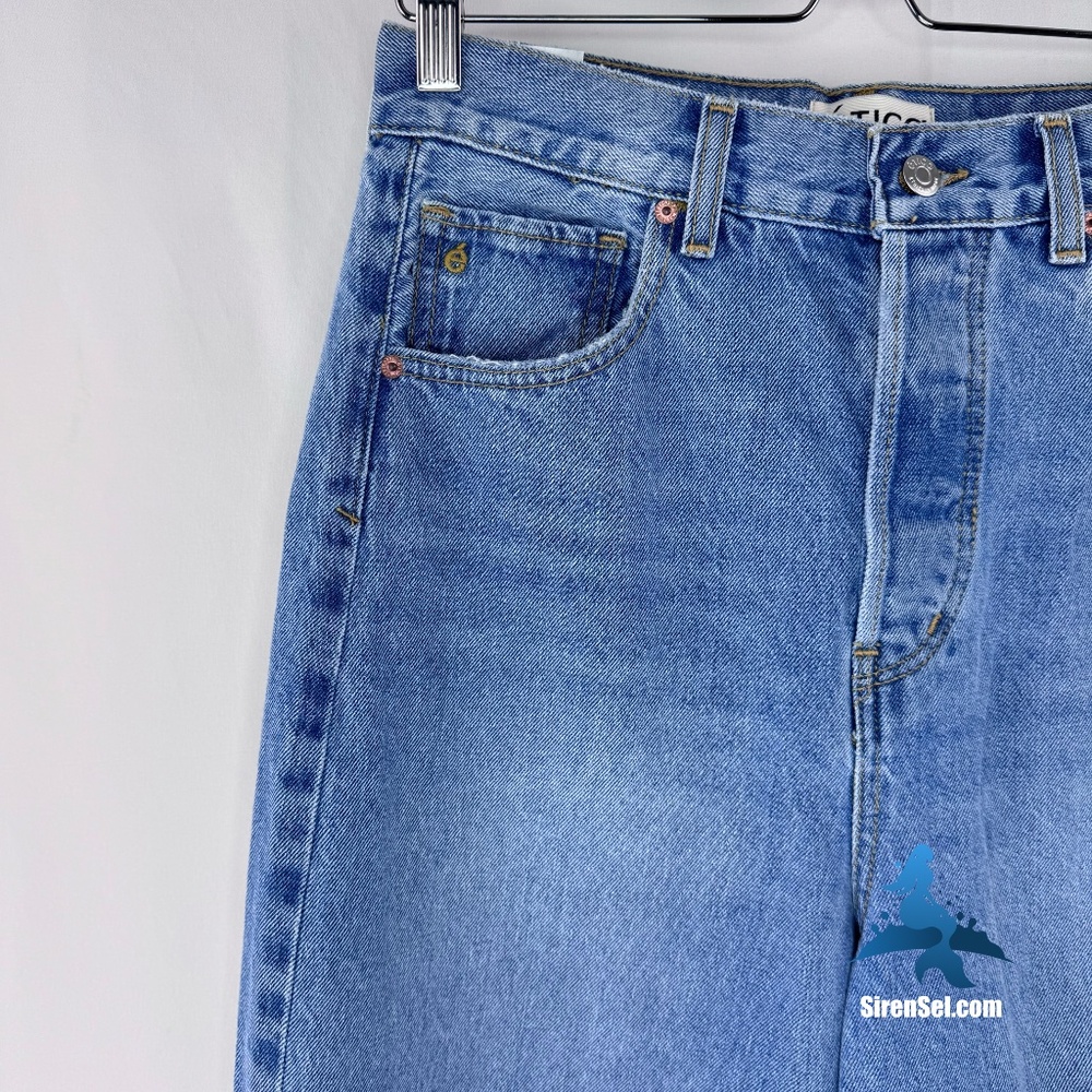 1228 NWT ÉTICA Marley Ultra High Rise Baggy Jeans - Size 27 - Atwater Blue - Picture 4 of 16